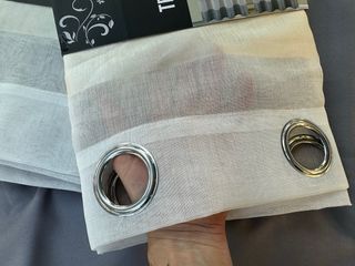 2 Tende Giu 135x275 Filtrante Rigato Tortora/Bianc