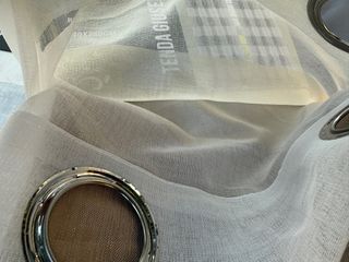 2 Tende Giu 135x275 Filtrante Rigato Tortora/Bianc