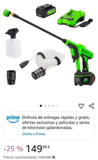 Hidrolimpiadora Greenworks G24PWK4 a batería