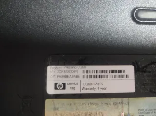 Portátil HP Presario CQ60. Sin disco duro