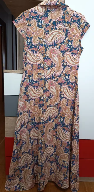 Vestido camisero estampado paisley