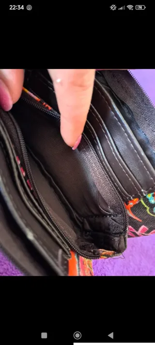 Cartera estampada multicolor