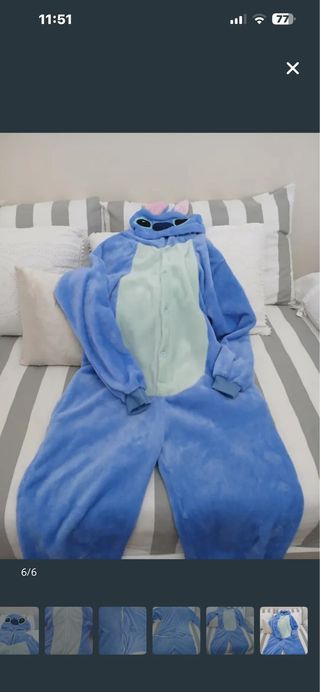 2 Pijamas Stich Talla Única iguales