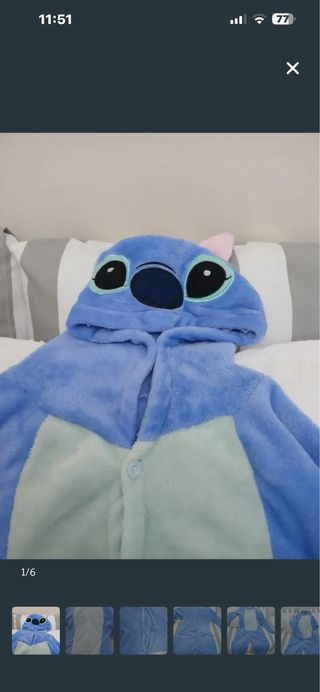 2 Pijamas Stich Talla Única iguales