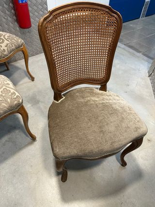 Conjunto 6 Sillas Clásicas Madera Caña