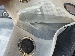 2 Tende Giu 135x275 Filtrante Rigato Nero/Bianco