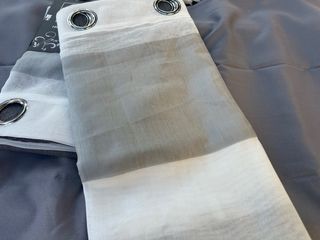 2 Tende Giu 135x275 Filtrante Rigato Nero/Bianco