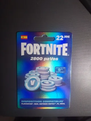 Carta V-Bucks Fortnite 2800 Pavos