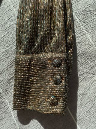 Vestido fiesta dorado brillante