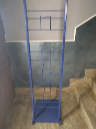 Expositor de hierro azul 150x35