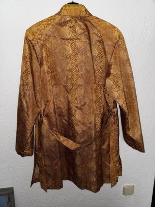 Trench Coat Time Collection Padrão Cobra