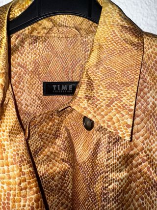 Trench Coat Time Collection Padrão Cobra