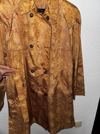 Trench Coat Time Collection Padrão Cobra