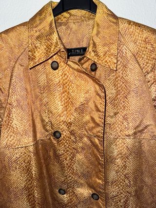 Trench Coat Time Collection Padrão Cobra