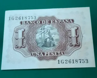 Billete 1 Peseta España 1953 Serie: 1G2618753