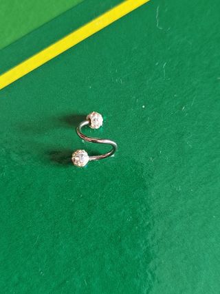 Piercing orelha Prata com Pedras