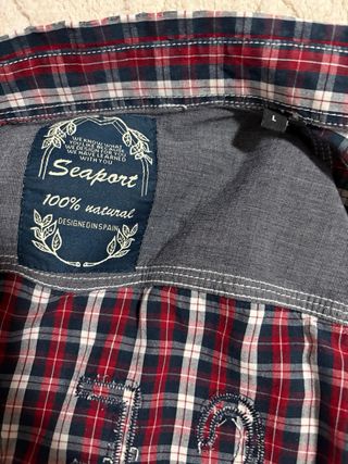 Camisa Seaport a cuadros - Roja/Azul marino/Blanco