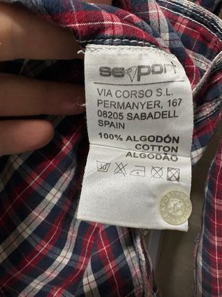 Camisa Seaport a cuadros - Roja/Azul marino/Blanco