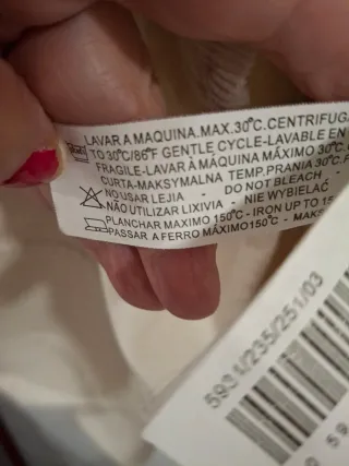 Falda Zara Pana Blanco roto