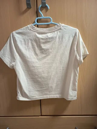 Camiseta corta Puma beige juvenil mujer