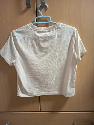 Camiseta corta Puma beige juvenil mujer