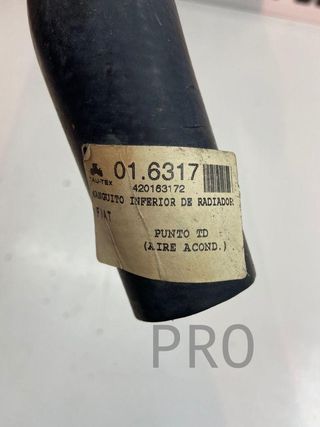 Fiat punto TD manguito agua ref: 016317