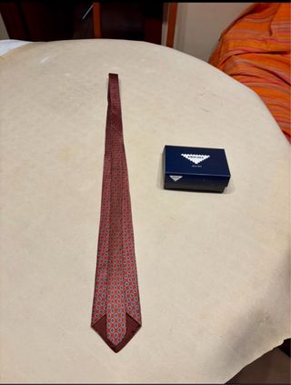 Corbata elegante Privata naranja y roja