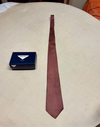 Corbata elegante Privata naranja y roja
