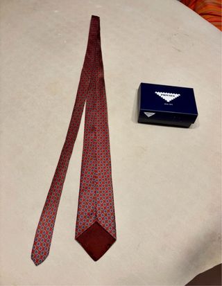Corbata elegante Privata naranja y roja