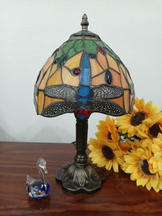 Lámpara Tiffany Libélulas Mesa Cristal