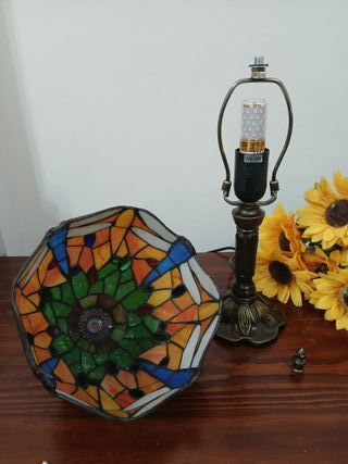 Lámpara Tiffany Libélulas Mesa Cristal