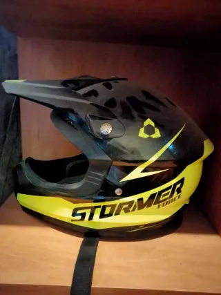Casco Motocross Stormer Force Amarillo talla s