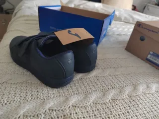 Zapatos Escolares Piel Negro Velcro Colegio. Coleg