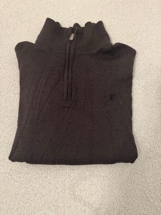 Jersey Pedro del Hierro Marrón Media Cremallera