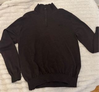 Jersey Pedro del Hierro Marrón Media Cremallera