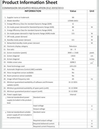 Xiaomi Smart TV P1 55 Negro