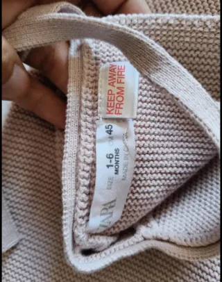 Conjunto Zara Mono y Capota Rosa