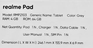 Tablet Realme Pad 64GB 4GB RAM 10.4 2K