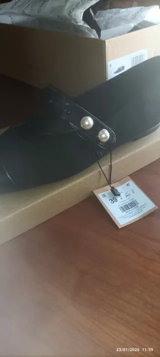 Zapatos Giosseppo Negros Perlas Talla 39