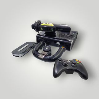 CONSOLA XBOX 360 S + MANDO + VOLANTE + KINECT + DISCO DURO 120 GB + CABLES