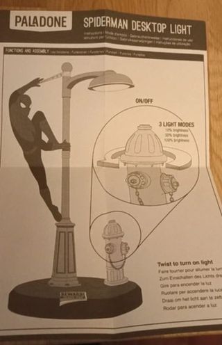 Lampada da scrivania Spiderman. Nuova.