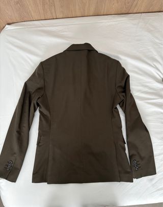 Chaqueta de traje Zara verde oliva