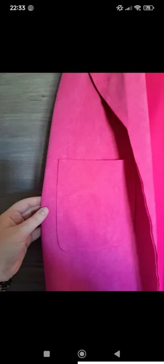 Chaleco largo mujer rosa