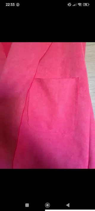 Chaleco largo mujer rosa