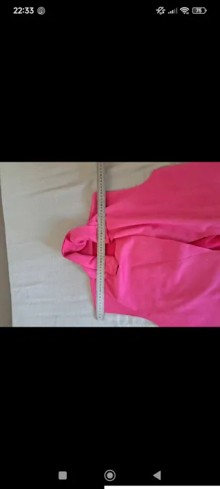 Chaleco largo mujer rosa