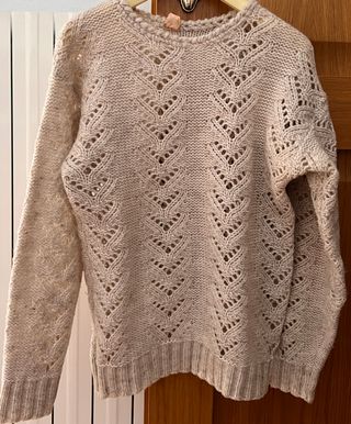 Maglione lavorato beige