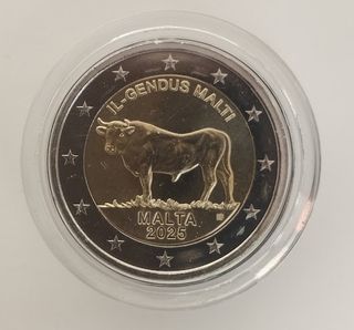🇲🇹 Moneda 2€ Malta 2025 Buey Maltés