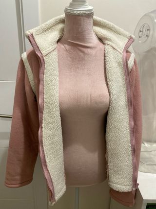 Chaqueta rosa con forro blanco Vintage”