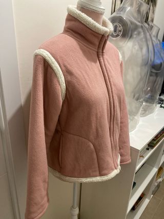 Chaqueta rosa con forro blanco Vintage”