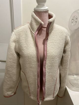 Chaqueta rosa con forro blanco Vintage”